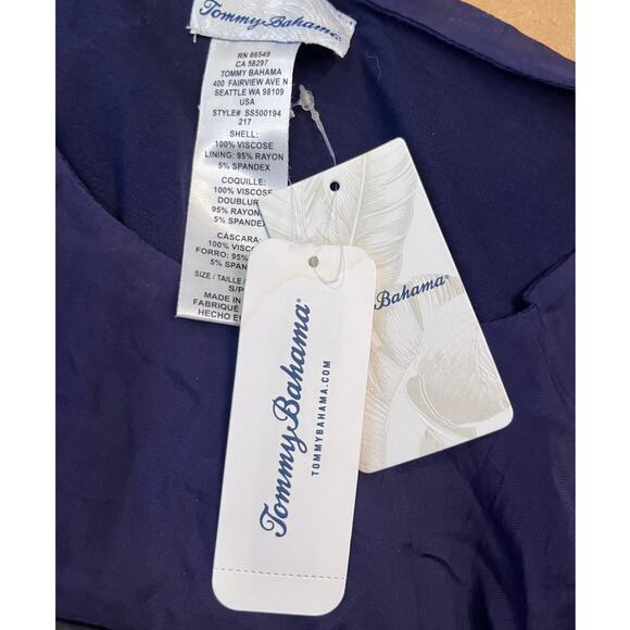 NWT Tommy Bahama Womens Small Navy Lanai Breeze Sleeveless Dress Vacation - Picture 3 of 9